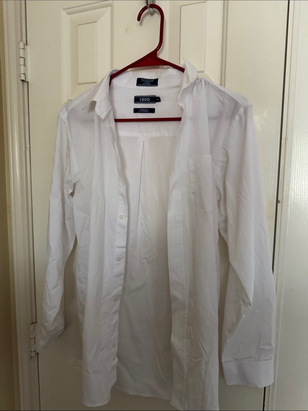 Boys size 18 Izod White Long-Sleeve Dress Shirt
